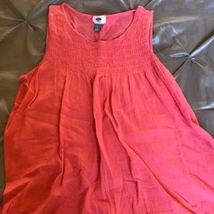Set of Coral and Navy Old Navy Sleeveless Shirts